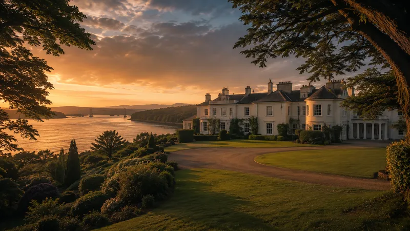 Plas Newydd house and garden on the Menai Strait.